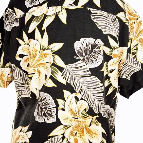 Vintage Womens Hilo Hattie Hawaiian Shirt Silk Print Size M B38 W36 - Hey Viv - Picture 4 of 6